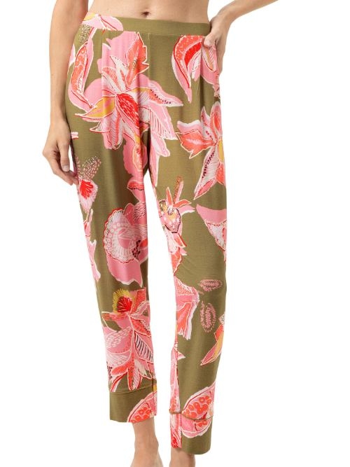 Mey Nachtmode Flower Whirl green/print pyjama pant