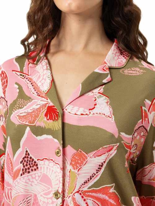 Mey Nachtmode Flower Whirl green/print pajama