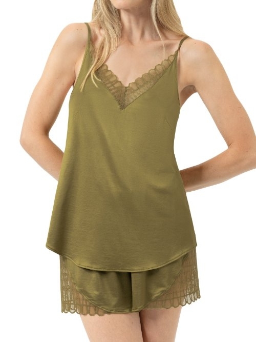 Mey Nachtmode Temptation green spaghetti top
