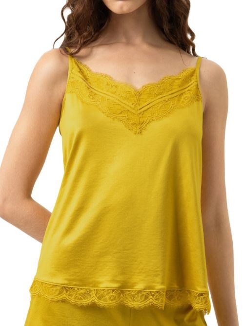Mey Nachtmode Shine Lace gold spaghetti top