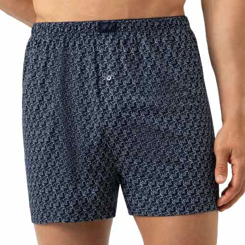 Mey Men's Elephant Walk navy blue loose fit boxer short