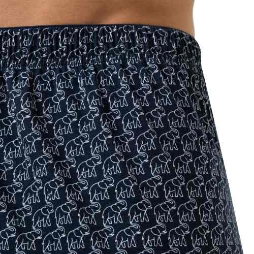 Mey Men's Elephant Walk navy blue loose fit boxer short