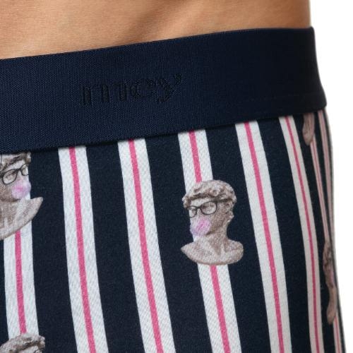 Mey Heren Marble Muse navy blue cotton boxer short