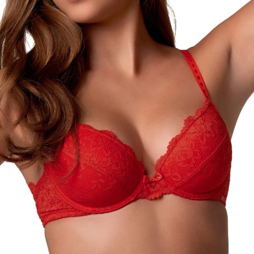 After Eden Molly red wireless bra