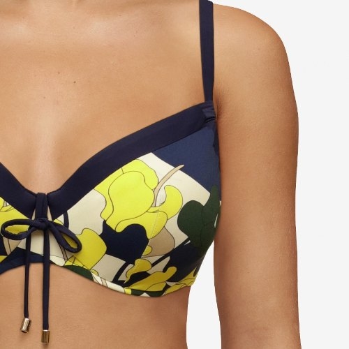 Chantelle Swimwear Flowers blue padded bikini bra