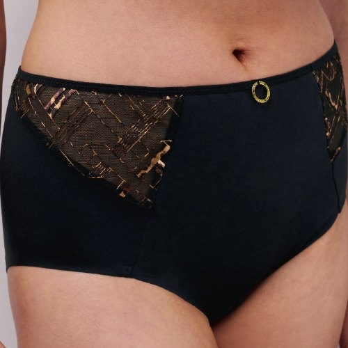 Chantelle Graphic Support black high waist brief