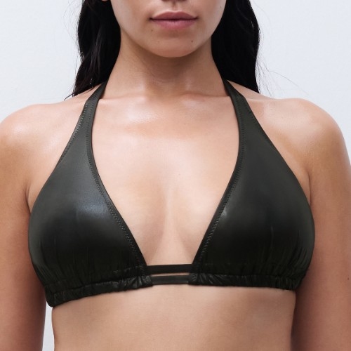 Chantelle Swimwear Metallic black soft-cup bikini bra