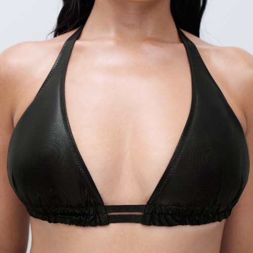 Chantelle Swimwear Metallic black soft-cup bikini bra