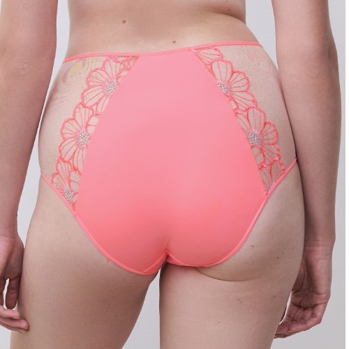 Chantelle Lush coral high waist brief