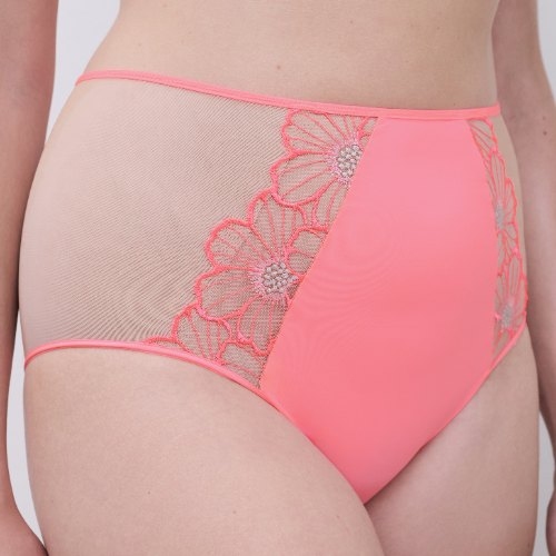 Chantelle Lush coral high waist brief