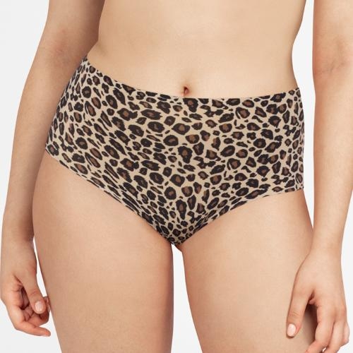 Chantelle SoftStretch brown/print high waist brief