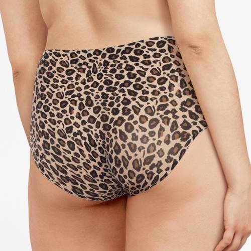 Chantelle SoftStretch brown/print high waist brief