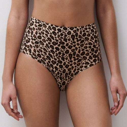 Chantelle SoftStretch brown/print high waist brief