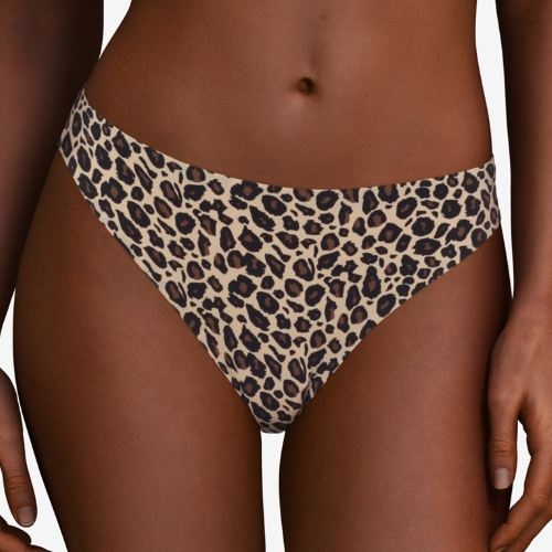 Chantelle SoftStretch brown/print thong