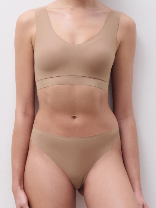 Chantelle SoftStretch brown thong