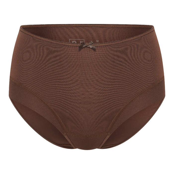 RJ Bodywear Pure Color brown high waist brief