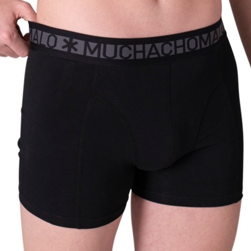 Muchachomalo Solid  black/red boxer short