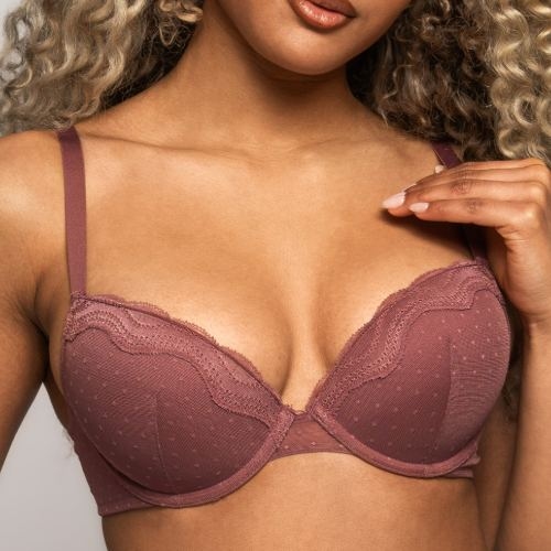 After Eden Embroidery berry padded bra