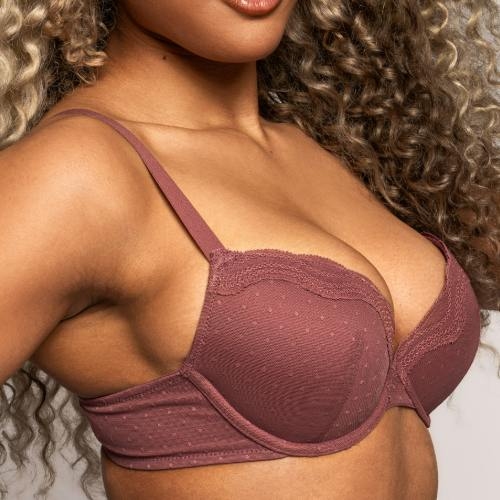 After Eden Embroidery berry padded bra