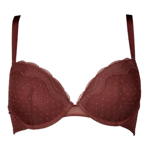 After Eden Embroidery berry padded bra