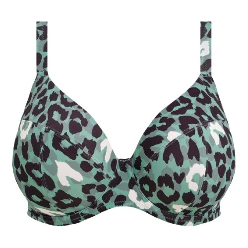Elomi Swim Jungle Bay olive green soft-cup bikini bra