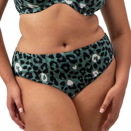 Elomi Swim Jungle Bay olive green bikini brief