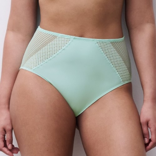 Chantelle Pulp Play green high waist brief