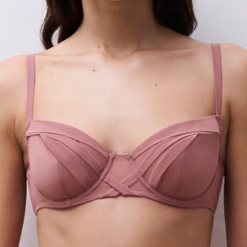 Chantelle X Scarlet pink non-padded bra