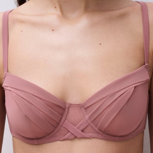 Chantelle X Scarlet pink non-padded bra