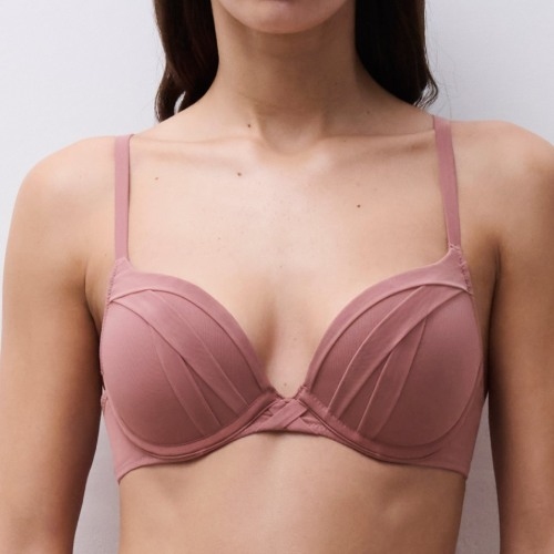 Chantelle X Scarlet pink push up bra