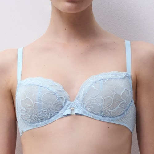 Chantelle Fleurs ice blue non-padded bra