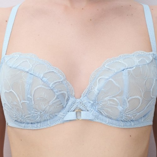Chantelle Fleurs ice blue non-padded bra