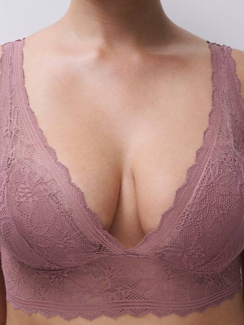 Chantelle EasyFeel Floral Touch pink wireless bra