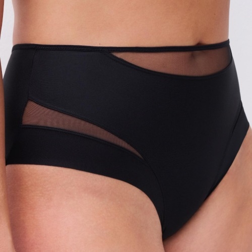 Chantelle Pulp Edge black high waist brief