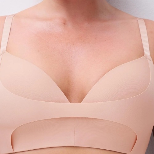Chantelle Pulp Edge pink wireless bra