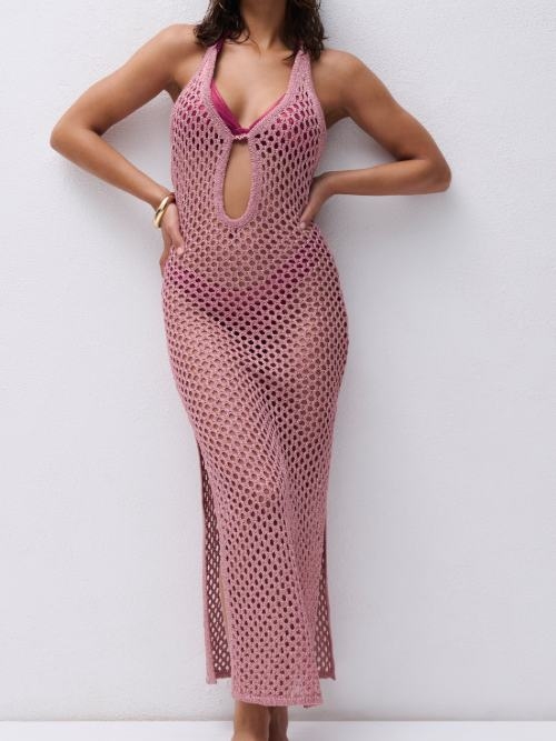 Chantelle Pulp Metallic pink beach dress