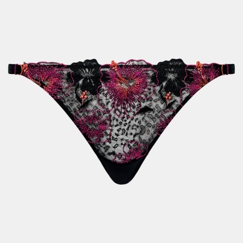 Chantelle Pulp Daydream black/red thong