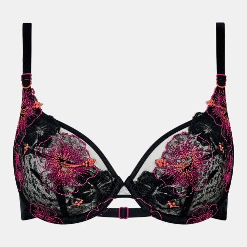 Chantelle Pulp Daydream black/red non-padded bra