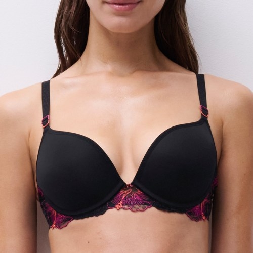 Chantelle Pulp Daydream black/red push up bra