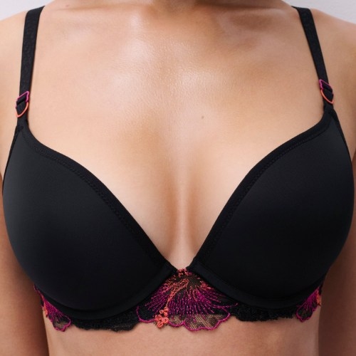 Chantelle Pulp Daydream black/red push up bra