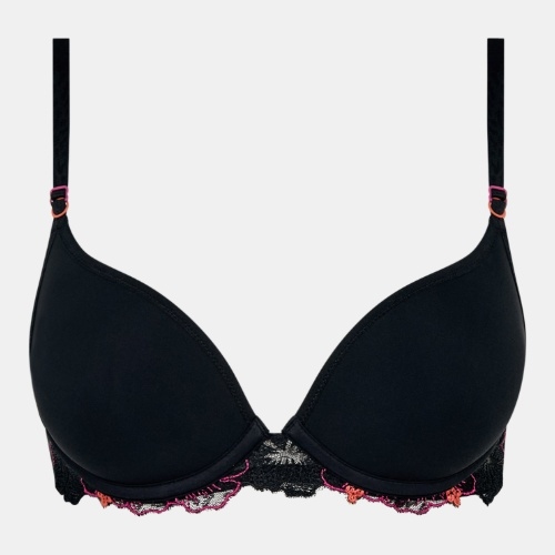 Chantelle Pulp Daydream black/red push up bra