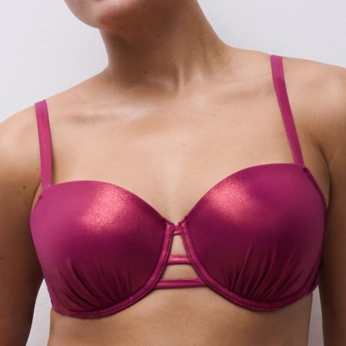 Chantelle Pulp Metallic purple padded bikini bra