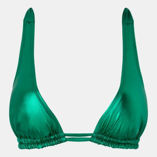 Chantelle Pulp Metallic green soft-cup bikini bra