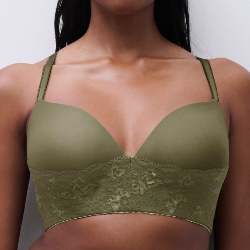 Chantelle Pulp Kiss khaki wireless bra