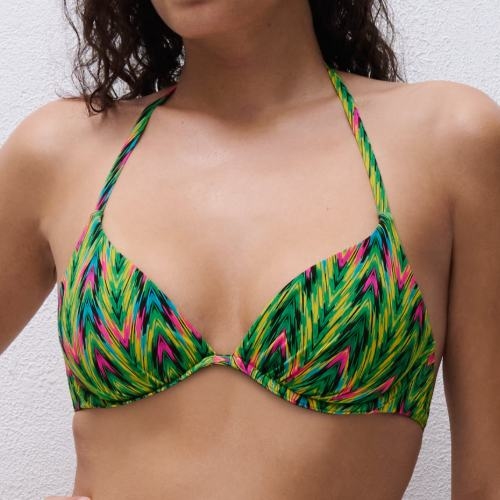 Chantelle Swimwear Easy Pop green soft-cup bikini bra