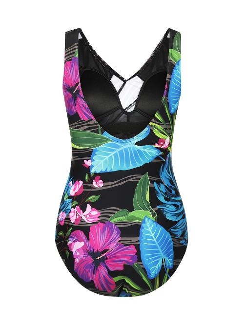 Mila Purple Rain black/print bathingsuit
