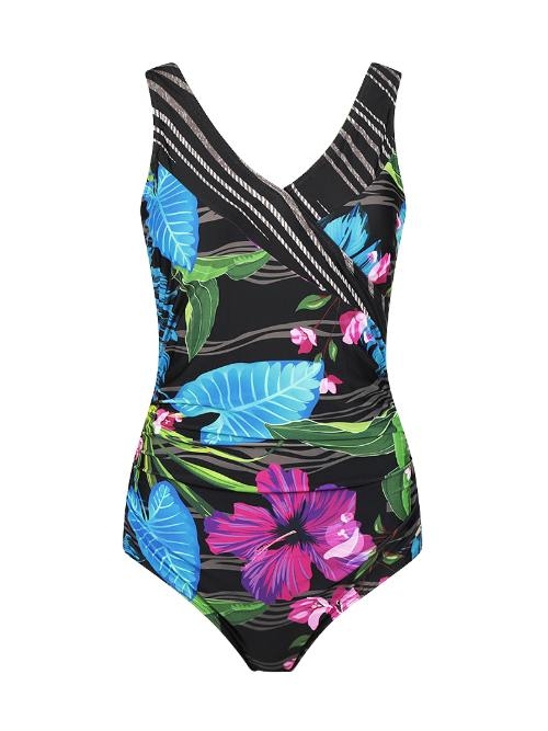 Mila Purple Rain black/print bathingsuit