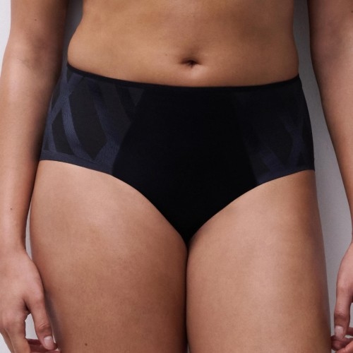 Chantelle Glaze black high waist brief