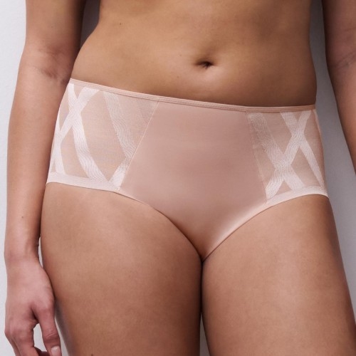 Chantelle Glaze pink high waist brief
