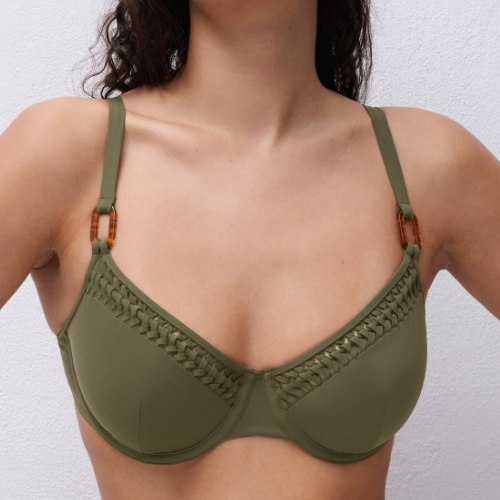 Chantelle Swimwear Serenita khaki padded bikini bra
